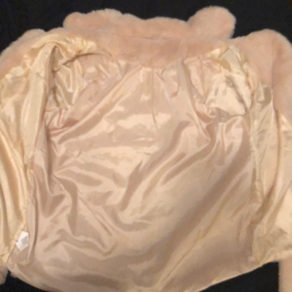 Cream-Colored Faux Fur Jacket, M - Picture 7 of 7